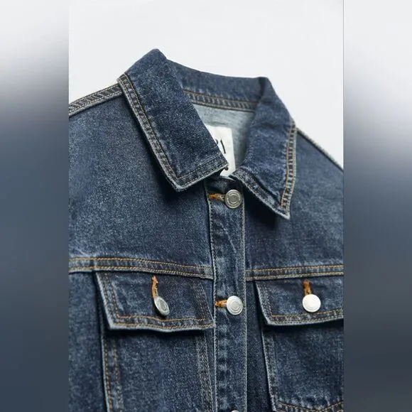 ZARA DENIM MIDI DRESS