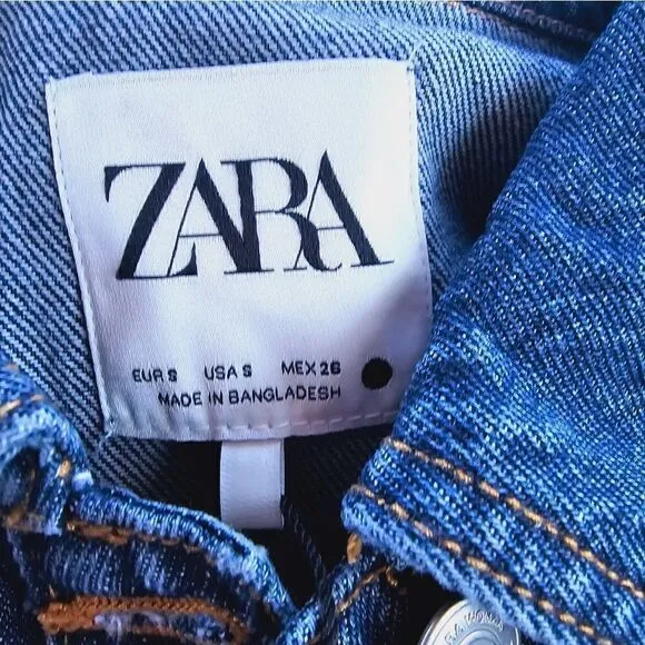 ZARA DENIM MIDI DRESS