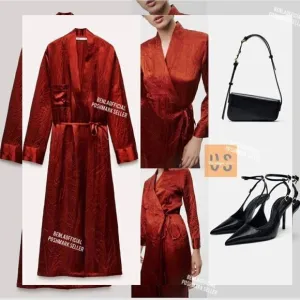 ZARA SATIN EFFECT DRESS ZW COLLECTION