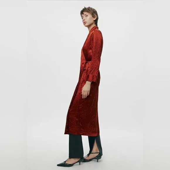 ZARA SATIN EFFECT DRESS ZW COLLECTION