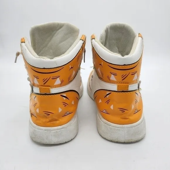 Zenitsu Lightning Sneakers Custom Demon Slayer Anime Fashion Shoes Size 9