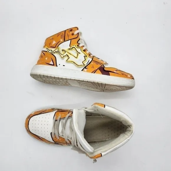 Zenitsu Lightning Sneakers Custom Demon Slayer Anime Fashion Shoes Size 9
