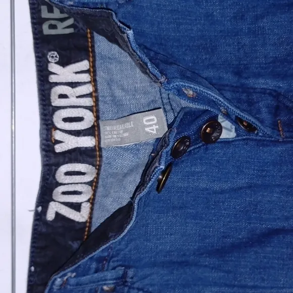 ZOO YORK Mens Button-Fly Jeans, 40W, 30L